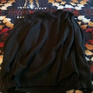 Black sweater with cute side designs